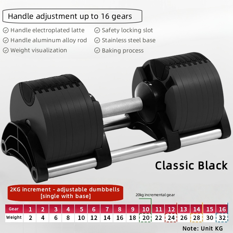 Adjustable Dumbbell Pair 40Kg - دمبل قابل للتعديل للمنزل، دمبل سريع
