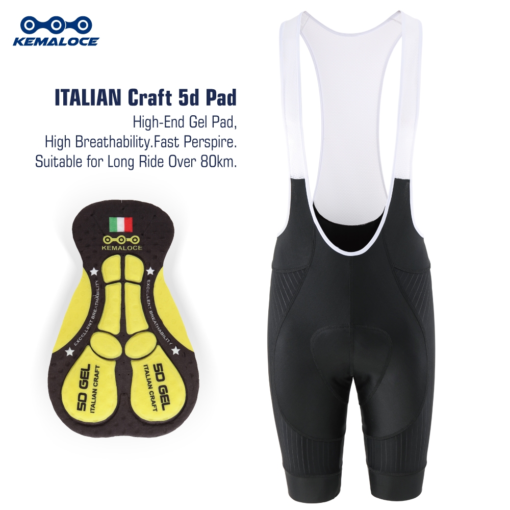 Padded Cycling Shorts 5D Gel - سروال ركوب الدراجات للرجال من KEMALOCE،
