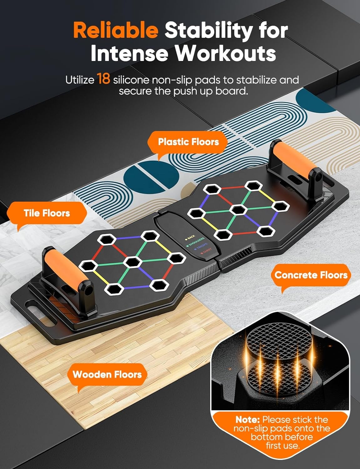 مجموعة لوح تمارين الضغط القابل - مراجعة Push Up Board Foldable Multi Function وسعره