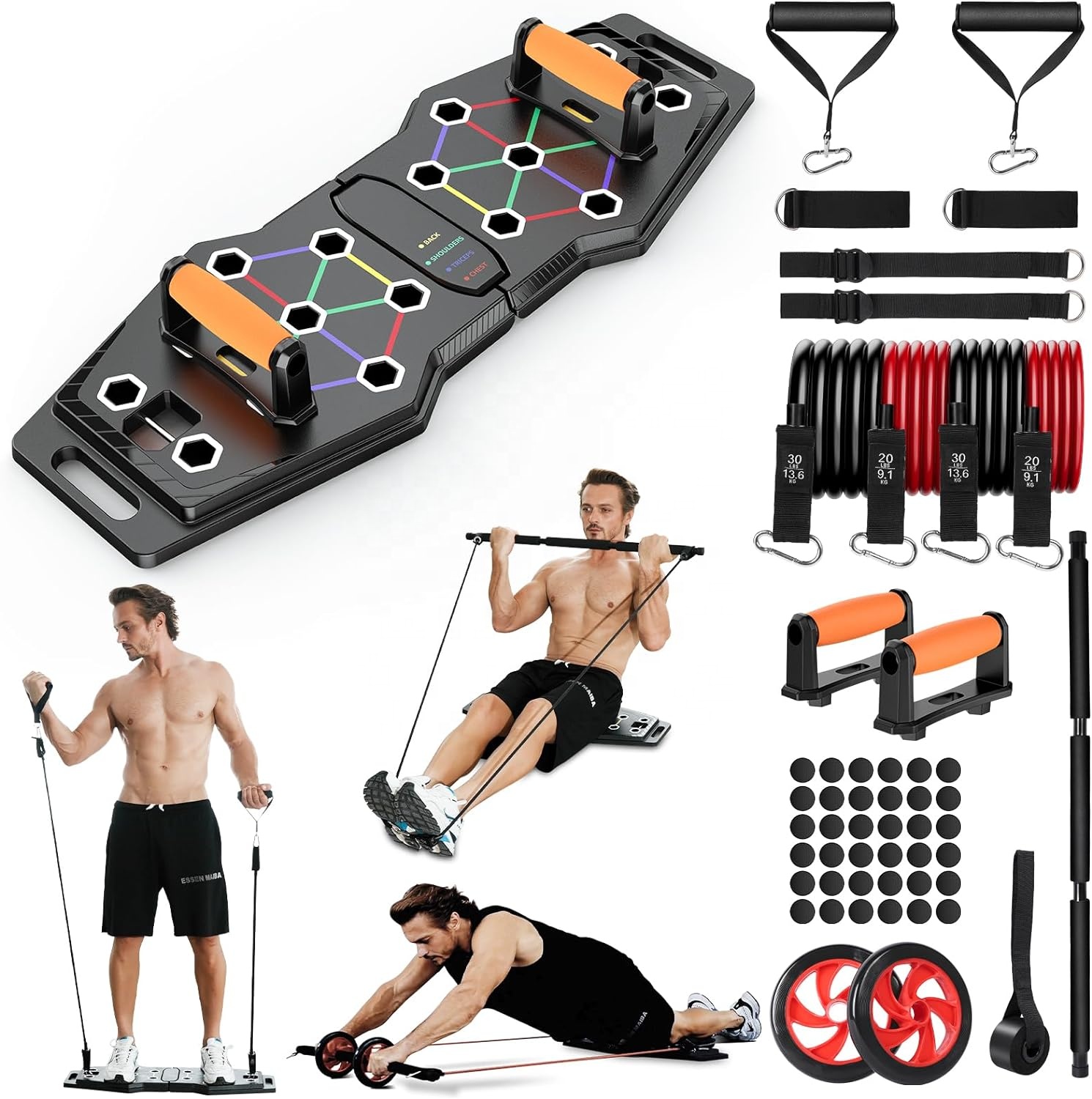 مجموعة لوح تمارين الضغط القابل - مراجعة Push Up Board Foldable Multi Function وسعره