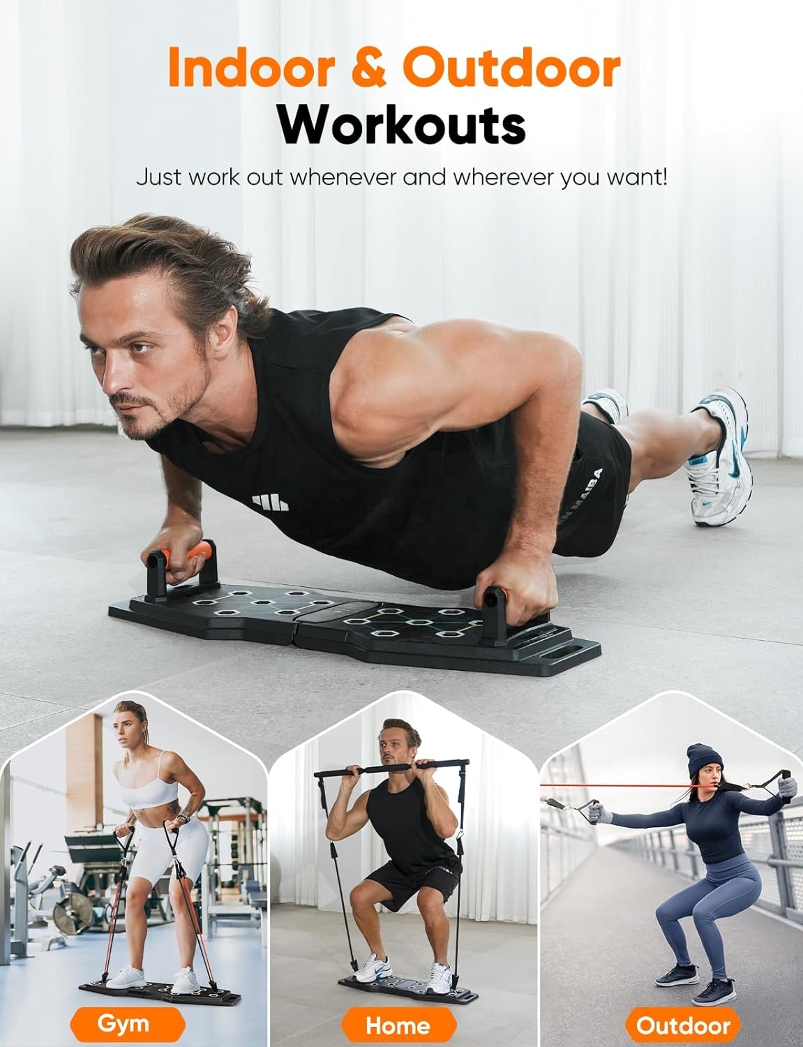 مجموعة لوح تمارين الضغط القابل - مراجعة Push Up Board Foldable Multi Function وسعره